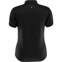 Women's All Over Printed Polka Dot Short Sleeve Polo