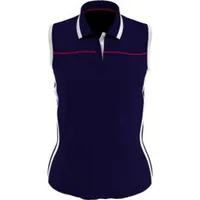 Women's Colourblock Sleeveless Polo