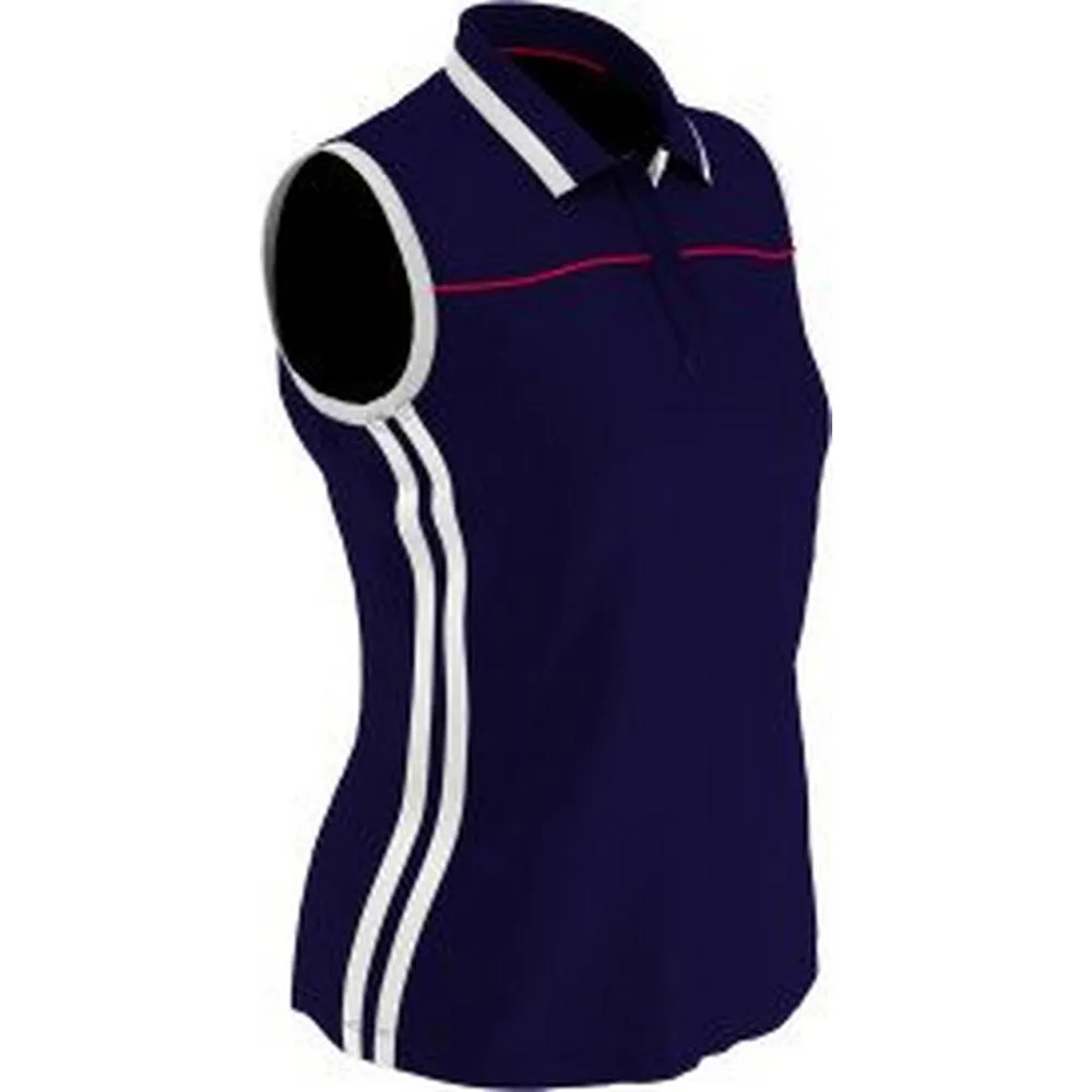 Women's Colourblock Sleeveless Polo