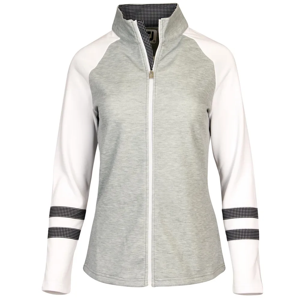 Women's Raglan Colourblock Full Zip Sweater