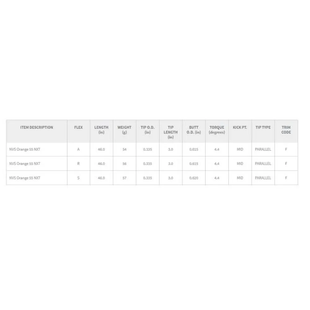 Aldila NVS 55G Wood Shaft