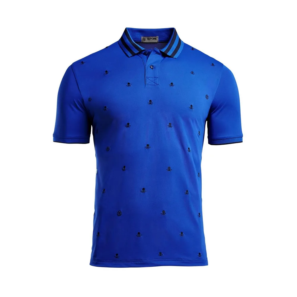 Men's Skull & T's Embroidered Short Sleeve Polo