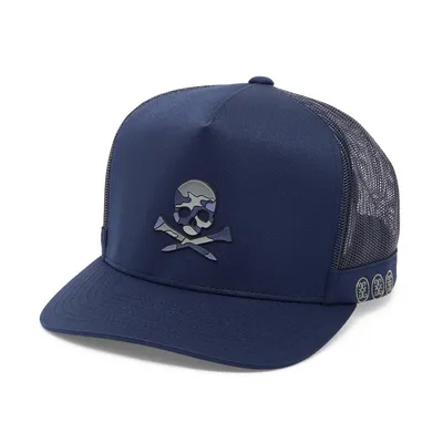 Men's Camo Skull Trucker Cap