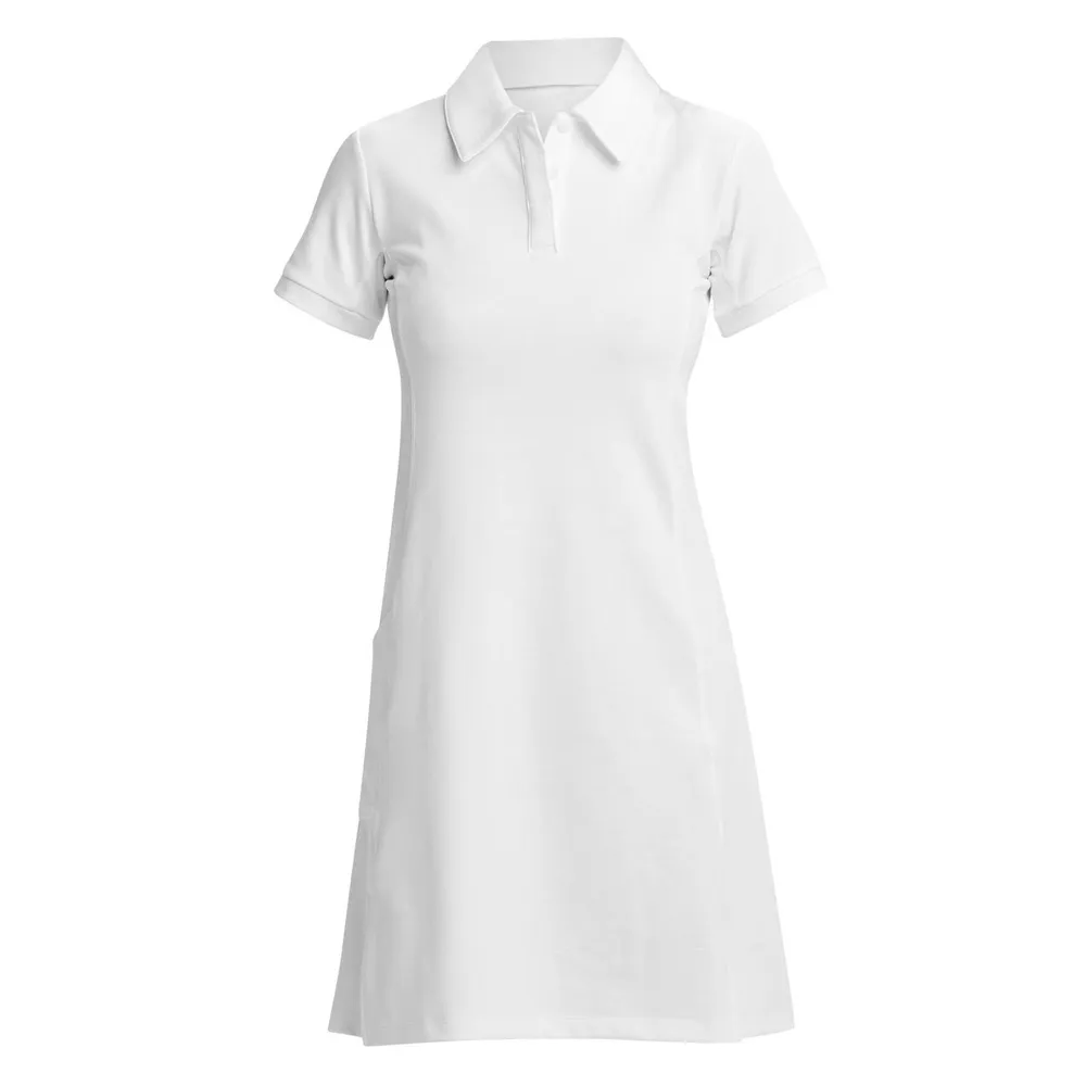 Women's Cross Court Solid Short Sleeve Dress