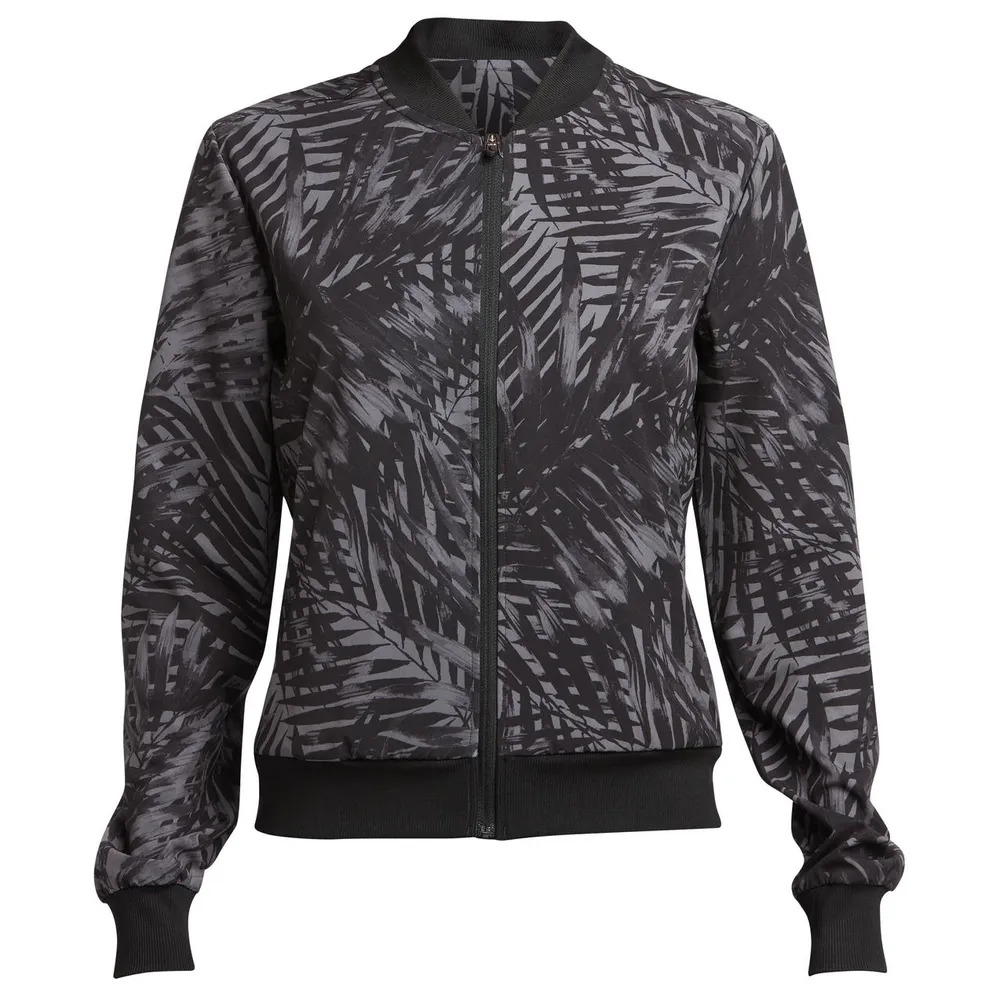 Women's Olivie Printed Palm Bomber Jacket