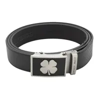 Men's Clover Buckle Leather Belt