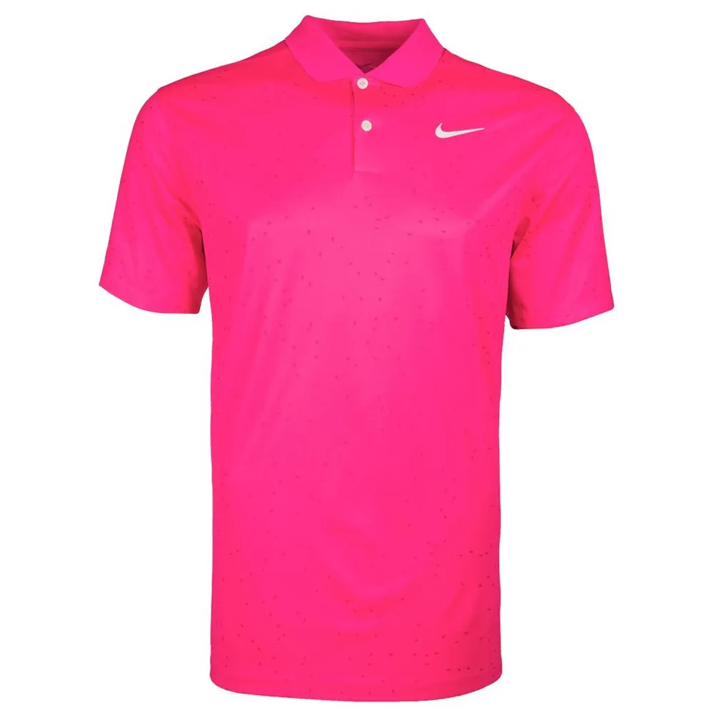 Men's Dri-Fit Victory Micro Print Short Sleeve Polo