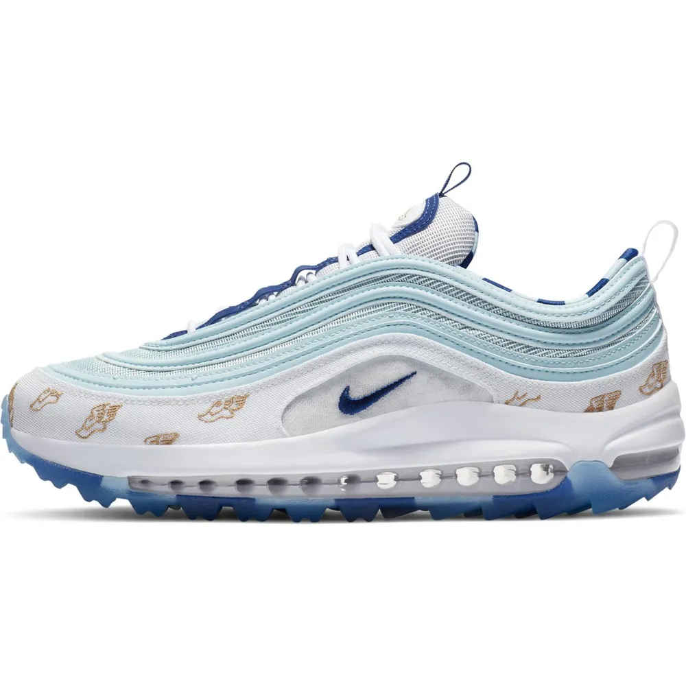 Air Max 97 G NRG US Open Spikeless Golf Shoe - White/Blue/Yellow