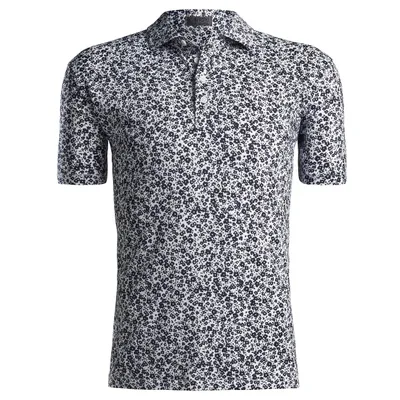 Men's Abstract Floral Short Sleeve Polo