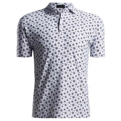 Men's Sketch Printed Short Sleeve Polo