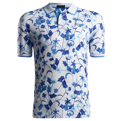 Men's Printed Floral Short Sleeve Polo