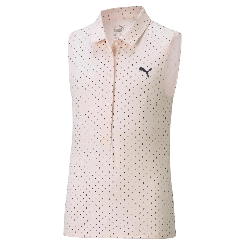 Girl's Cloudspun SL Polka Sleeveless Polo