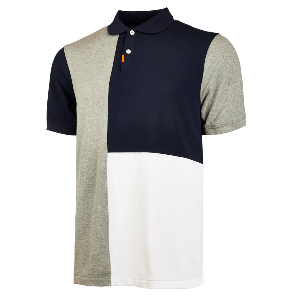 Men's Colour Block Short Sleeve Polo