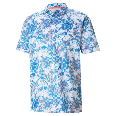 Men's Tech Pique Botanical Short Sleeve Polo