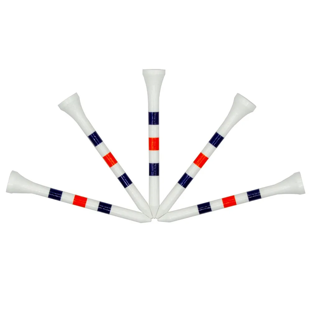 3 /4 Inch Tees With Blue & White Stripes (100 Count