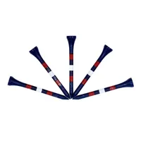 Navy 3 1/4 Inch Tees With Red & White Stripes ( 100 Count)