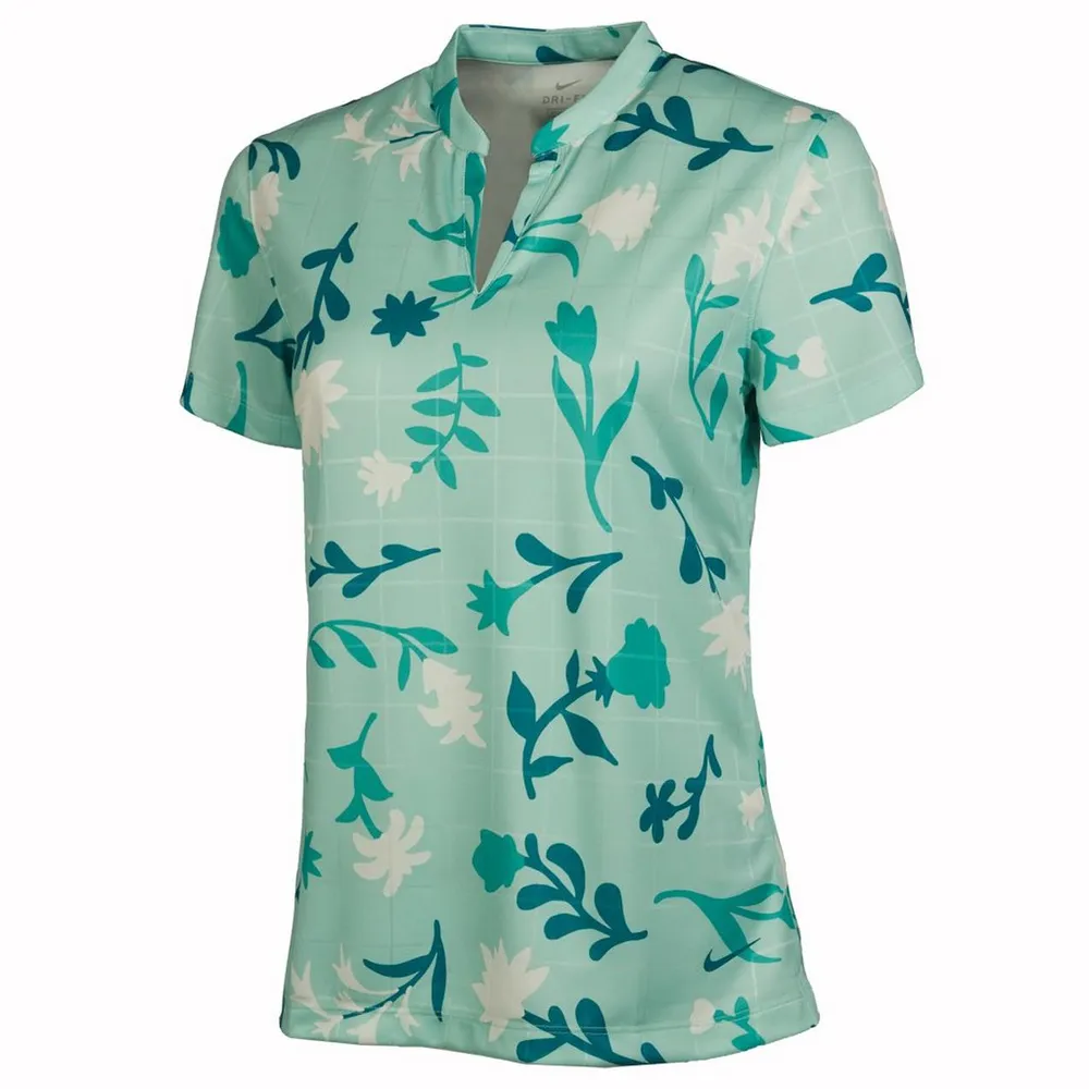 Women's Breathe Floral Print Short Sleeve Polo