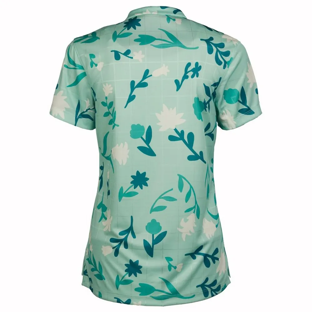 Women's Breathe Floral Print Short Sleeve Polo