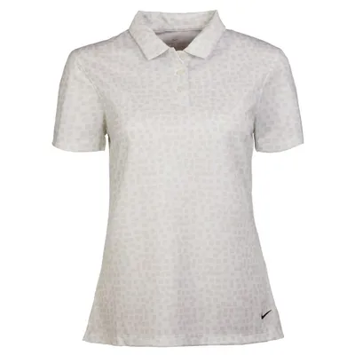 Women's Dry Grid Print Short Sleeve Polo