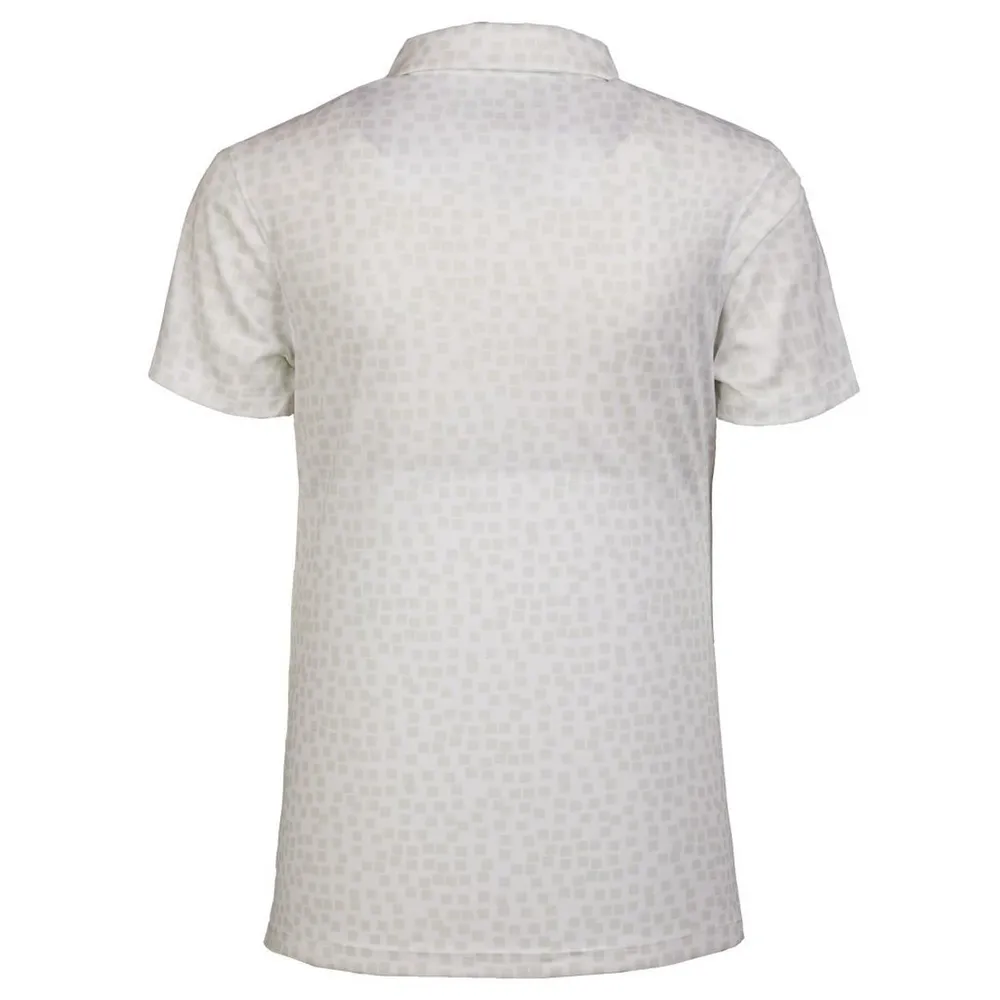 Women's Dry Grid Print Short Sleeve Polo