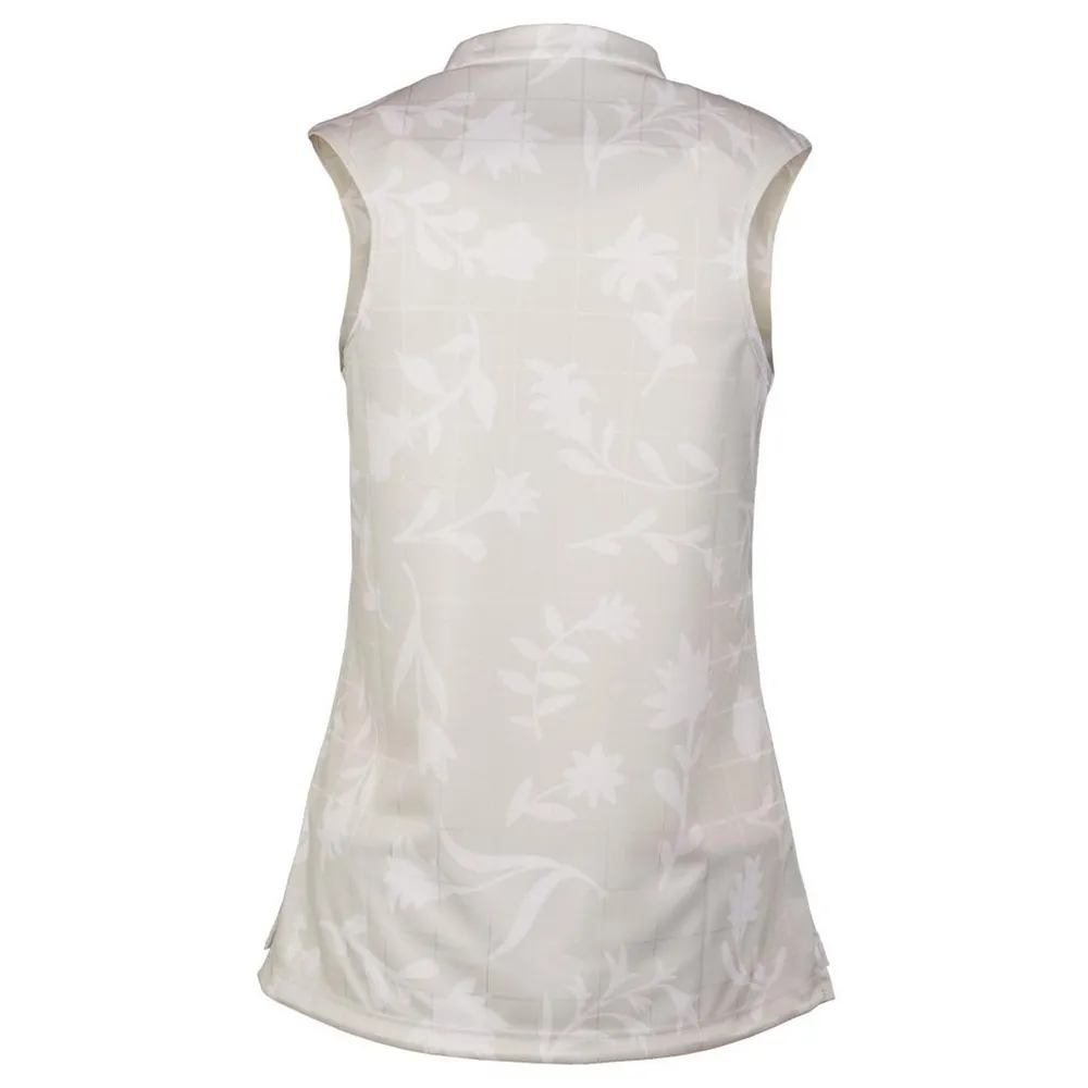 Women's Breathe Floral Print Sleeveless Polo