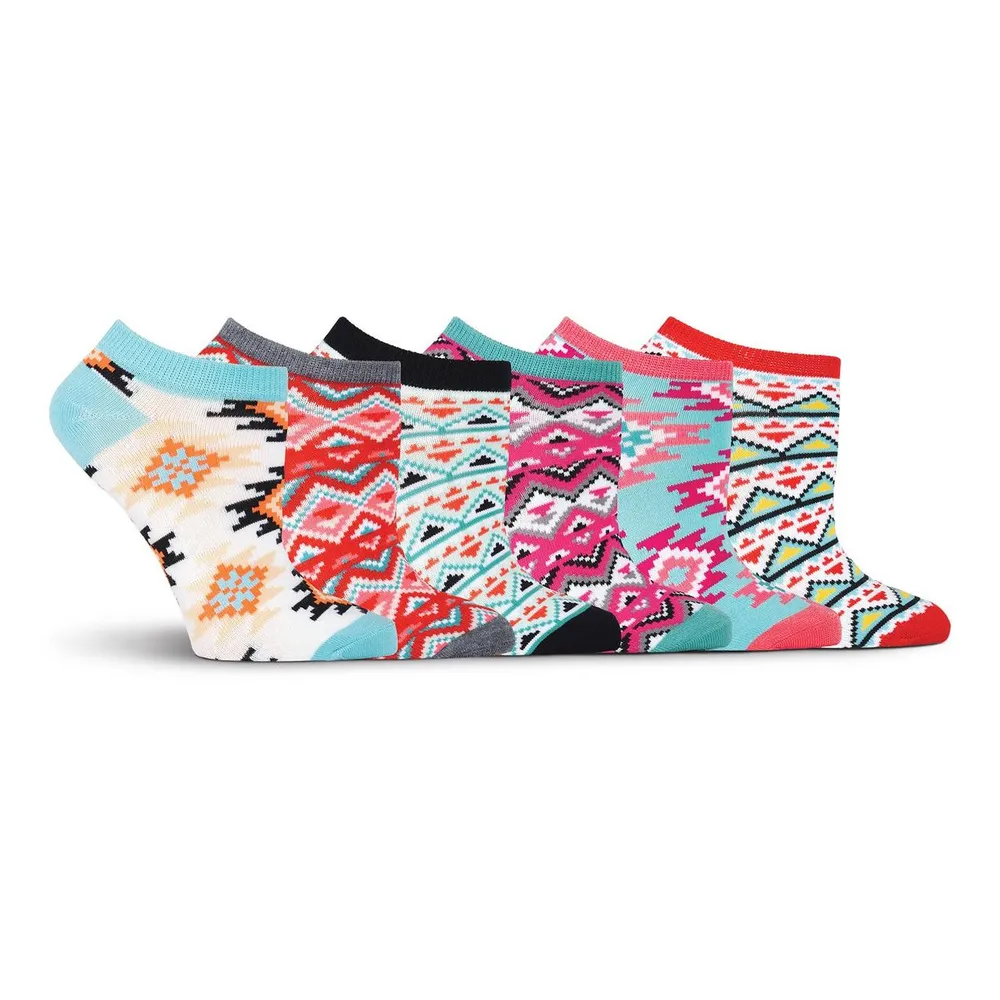 Women's Aztec Low Cut Sock - 6 Pack