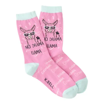 Women's No Drama Llama Crew Sock