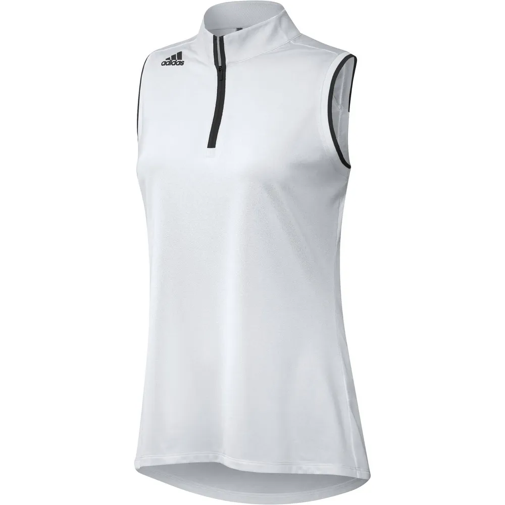 Women's Gardient Quarter Zip Sleeveless Polo