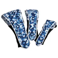 3 Pack Headcovers - Blue Leopard