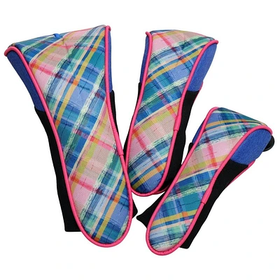 3 Pack Headcovers - Plaid Sorbet