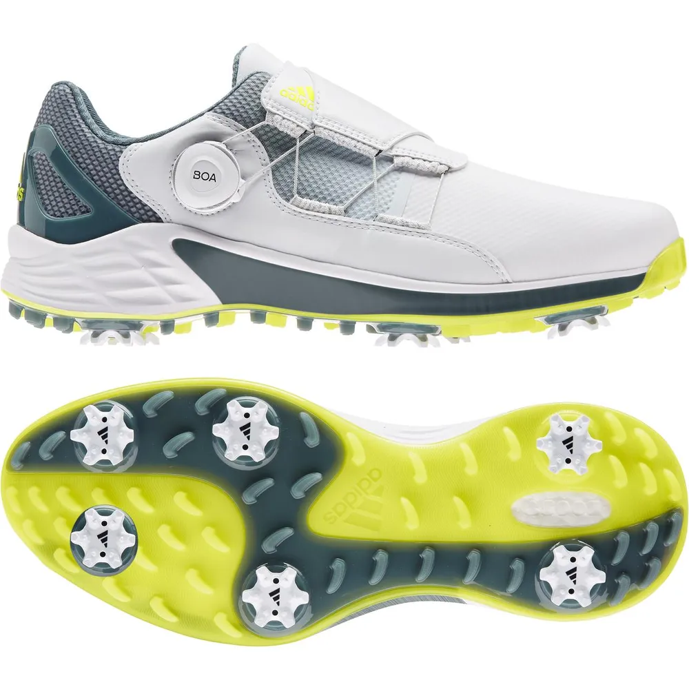 Men's ZG 21 Boa Spiked Golf Shoe - White/Grey/Yellow