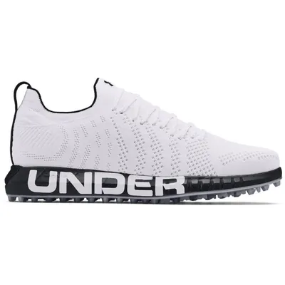 Men's HOVR Knit Spikeless Golf Shoe - White/Black