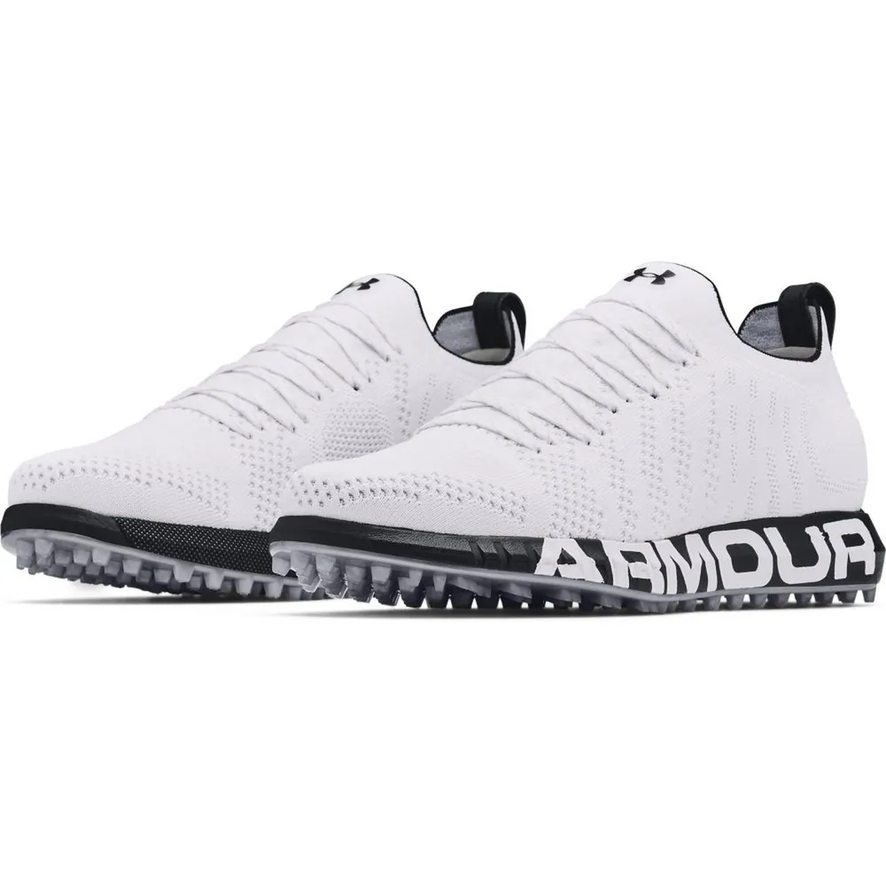 Men's HOVR Knit Spikeless Golf Shoe - White/Black