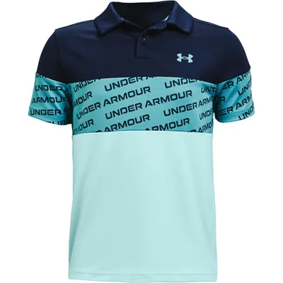 Boy's Performance Wordmark Short Sleeve Polo