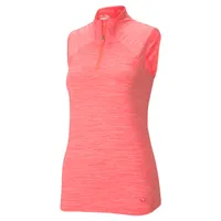 Women's Daily Mockneck Sleeveless Polo