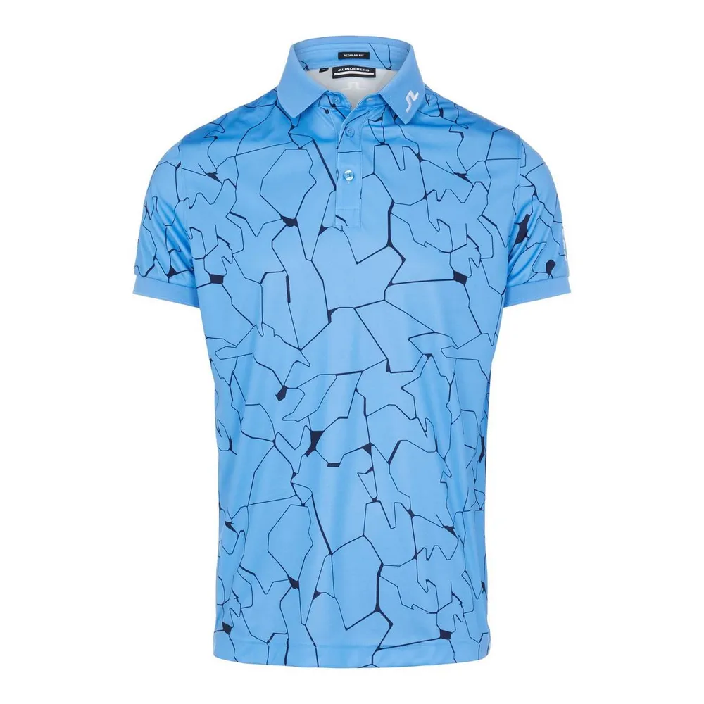 Men's Tour Tech Regular Fit Print Short Sleeve Polo