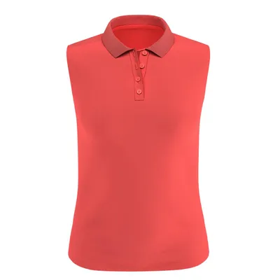 Women's Essential Solid Sleeveless Polo