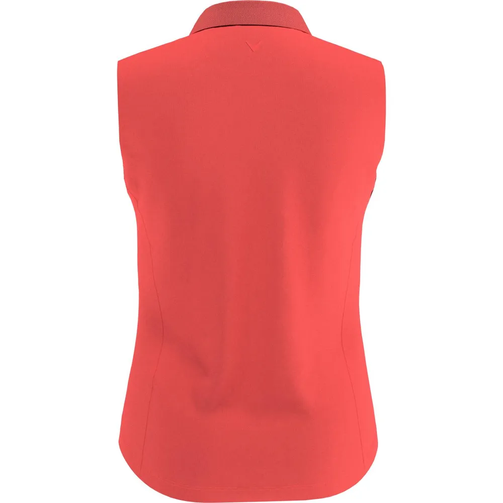 Women's Essential Solid Sleeveless Polo