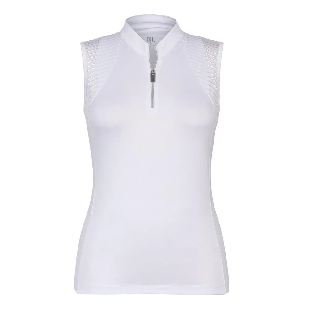 Women's Rachel V-Mock Zip Sleeveless Top