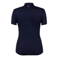 Women's Harley Microdot V-Mock Neck Short Sleeve Top