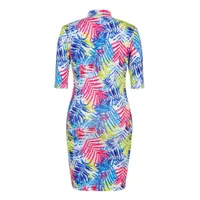 Women's Zaya UPF 50+ Prism Palm Printed Half Sleeve Dress