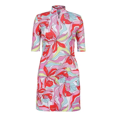 Women's Zaya UPF 50+ Painted Petals Printed Half Sleeve Dress