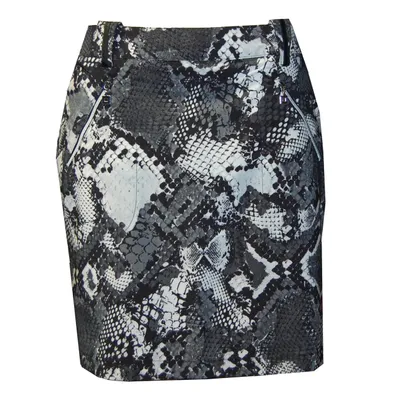 Women's Snake Print 17.5 Inch Skort