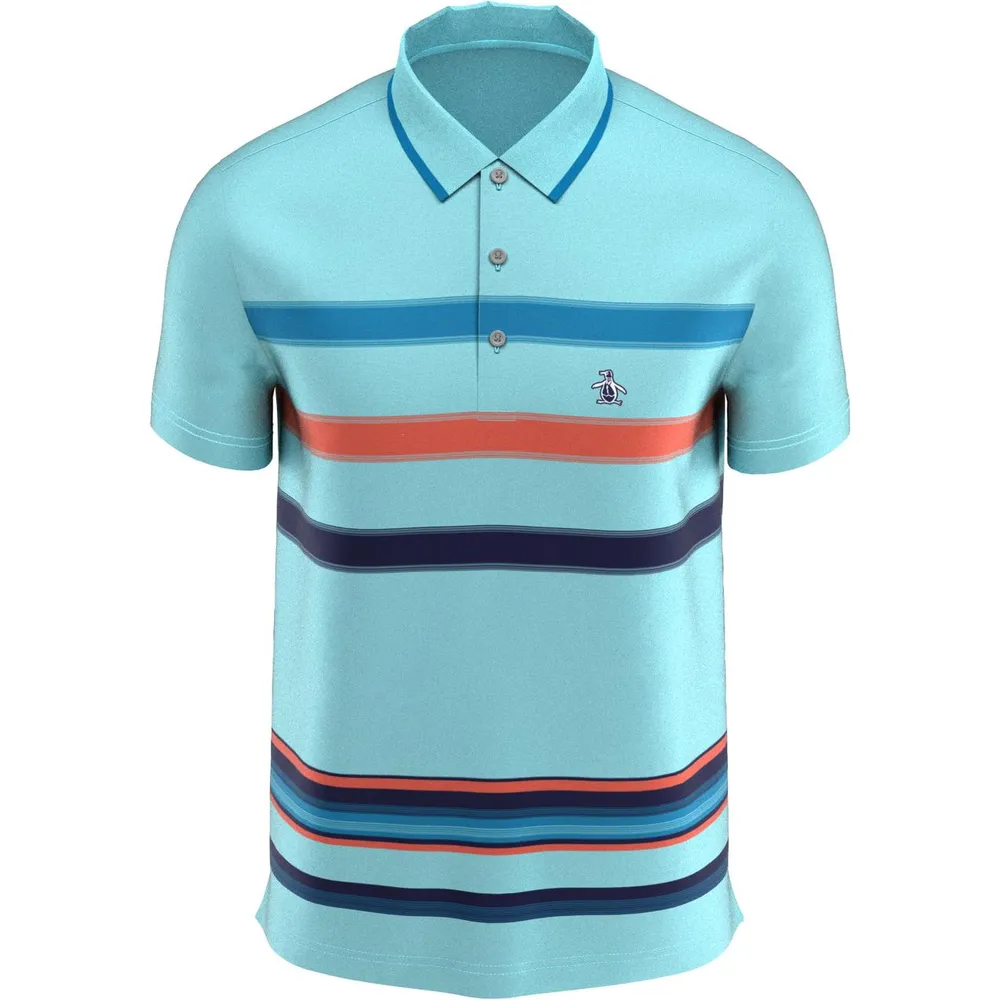 Men's 19th Hole Stripe Short Sleeve Polo