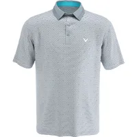 Men's All Over Chevron Grid Short Sleeve Polo