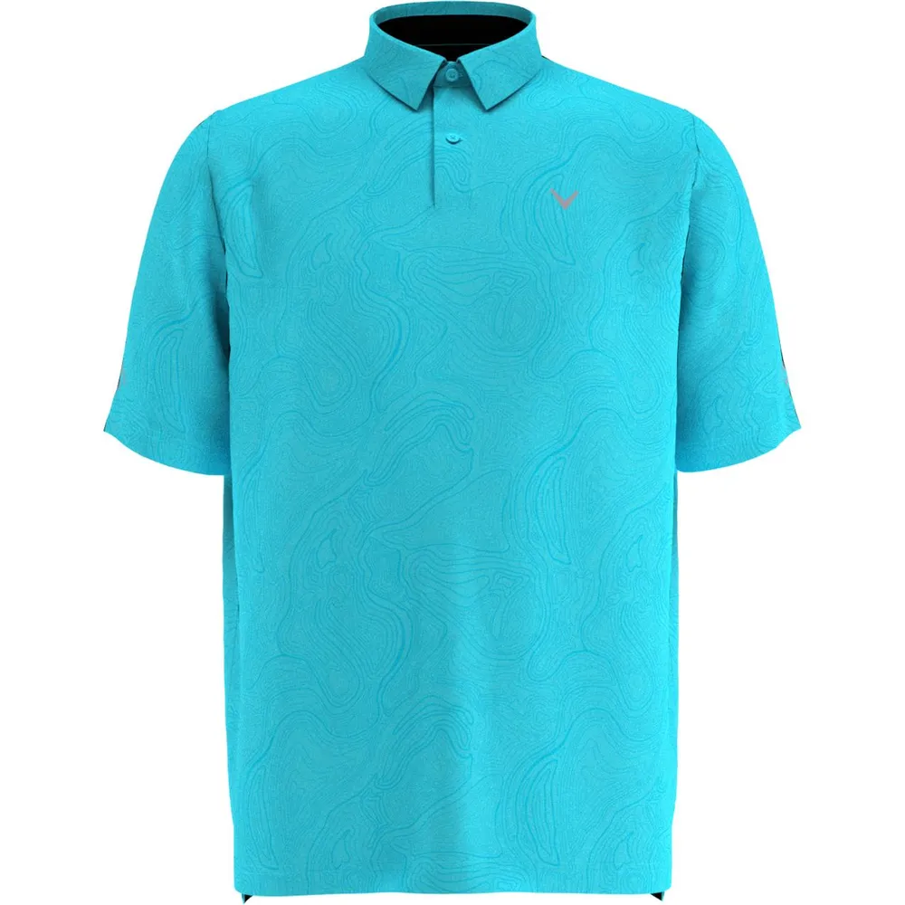 Men's All Over Contour Printed Short Sleeve Polo