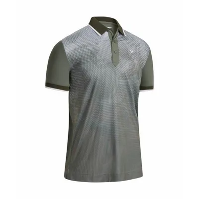 Men's Gradient Printed Short Sleeve Polo