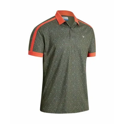 Men's All Over Geo Print Short Sleeve Polo