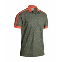 Men's All Over Geo Print Short Sleeve Polo