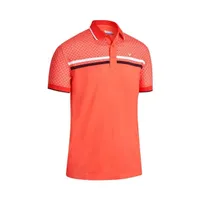 Men's Blocked Printed Short Sleeve Polo